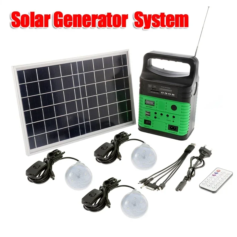 Emergency Radio Solar - Portátil Camping Solar Power Generator System,