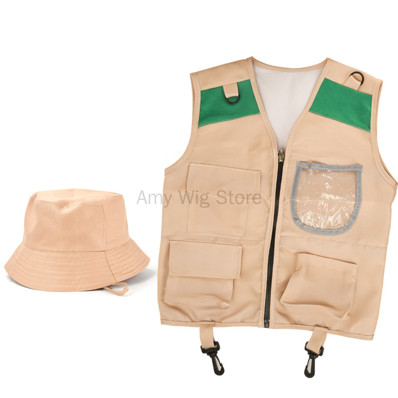 Outdoor Adventure Kit For Boys - Crianças explorador colete e chapéu traje
