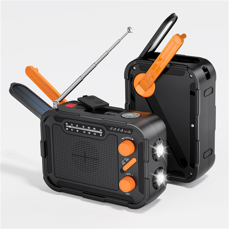 Emergency Radio Solar - Banco de energia solar de emergência