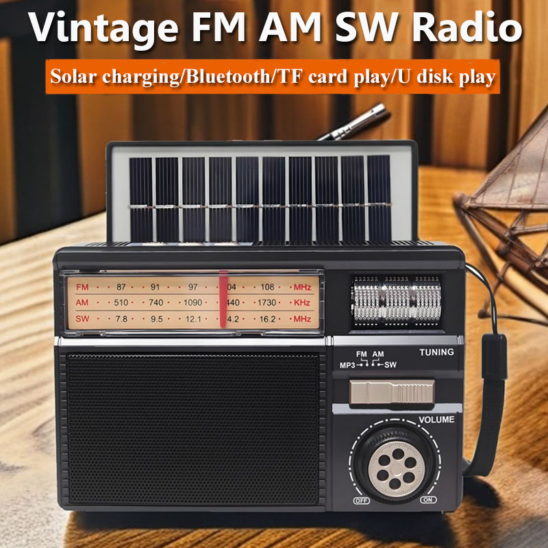 Emergency Radio Solar - Rádio de banda completa de emergência
