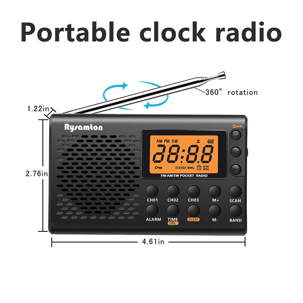 Emergency Radio Solar - Rádio de bateria portátil fm, rádio