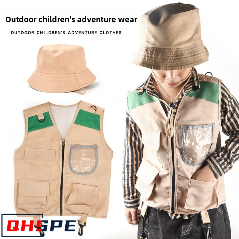 Outdoor Adventure Kit For Boys - Crianças explorador colete e chapéu traje