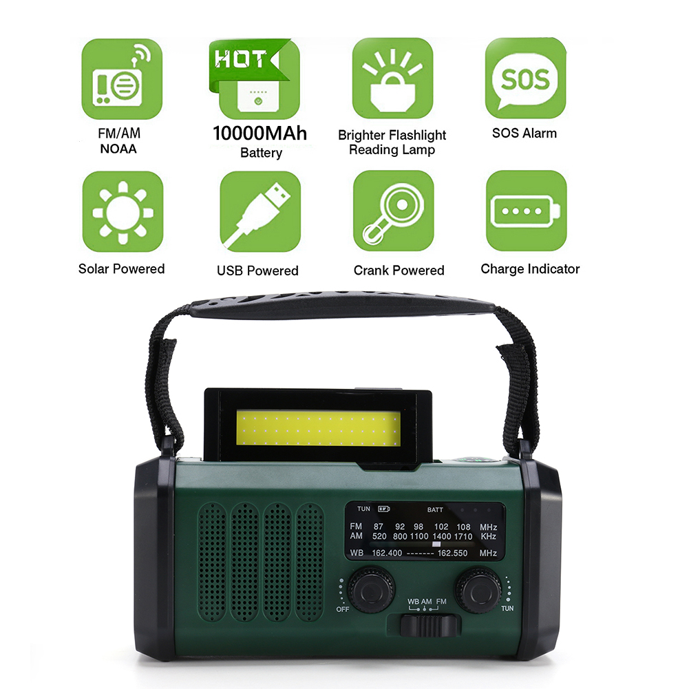 Rádio Portátil LED AM/FM/WB 10 - Emergency Radio Solar avaliação e preço