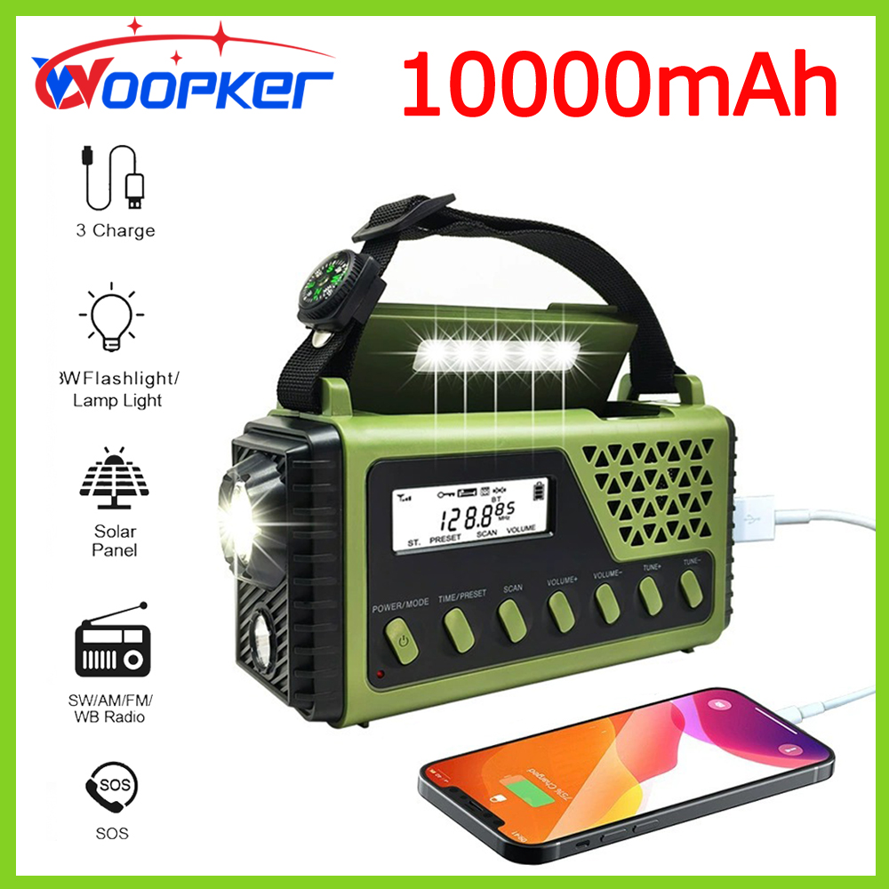Woopker rádio SY-1199 10000mah - Emergency Radio Solar avaliação e preço