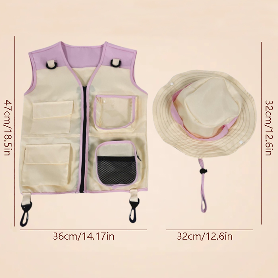 Traje de colete e chapéu explo - Outdoor Adventure Kids Party avaliação e preço