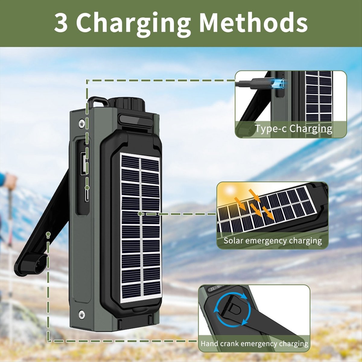 Rádio Solar Portátil A26Z, Rád - Emergency Radio Solar avaliação e preço