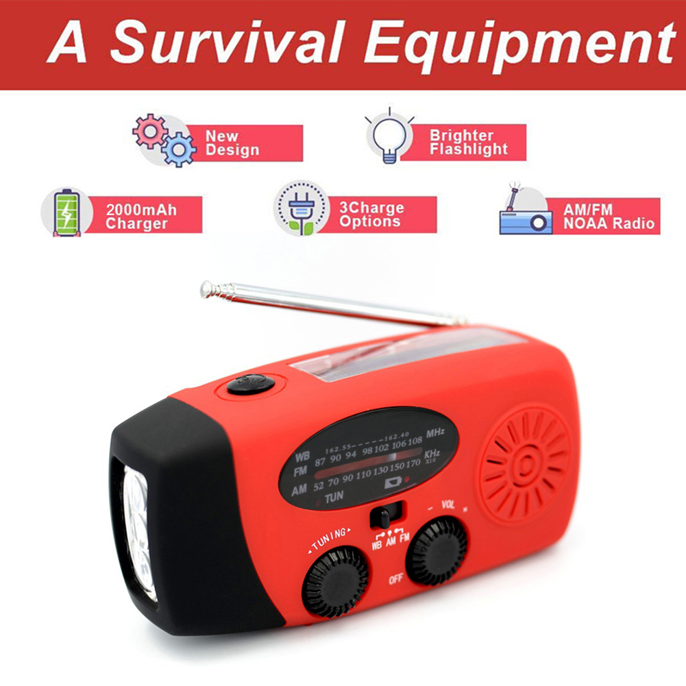 Portátil Solar Crank Mão Rádio - Emergency Radio Solar avaliação e preço