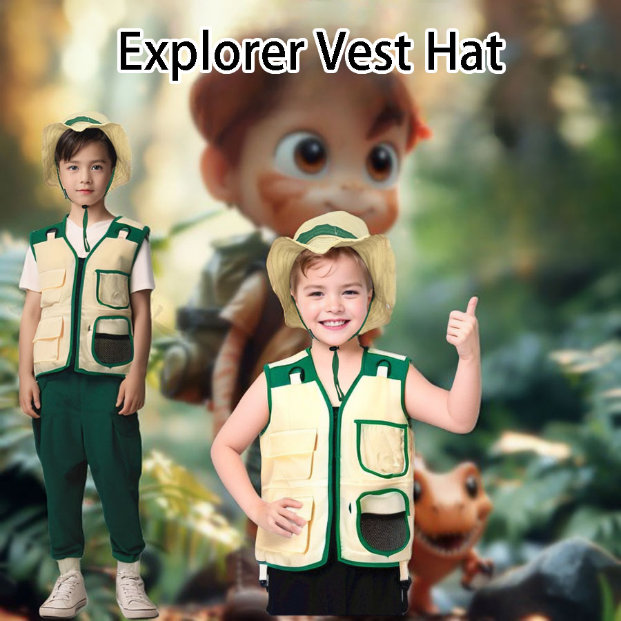 Colete e chapéu para campismo  - Outdoor Adventure Kids Party avaliação e preço