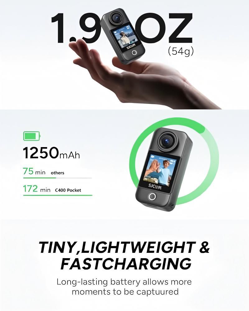 C400 Pocket SJCAM Wearable Mot - Outdoor Adventure Images avaliação e preço