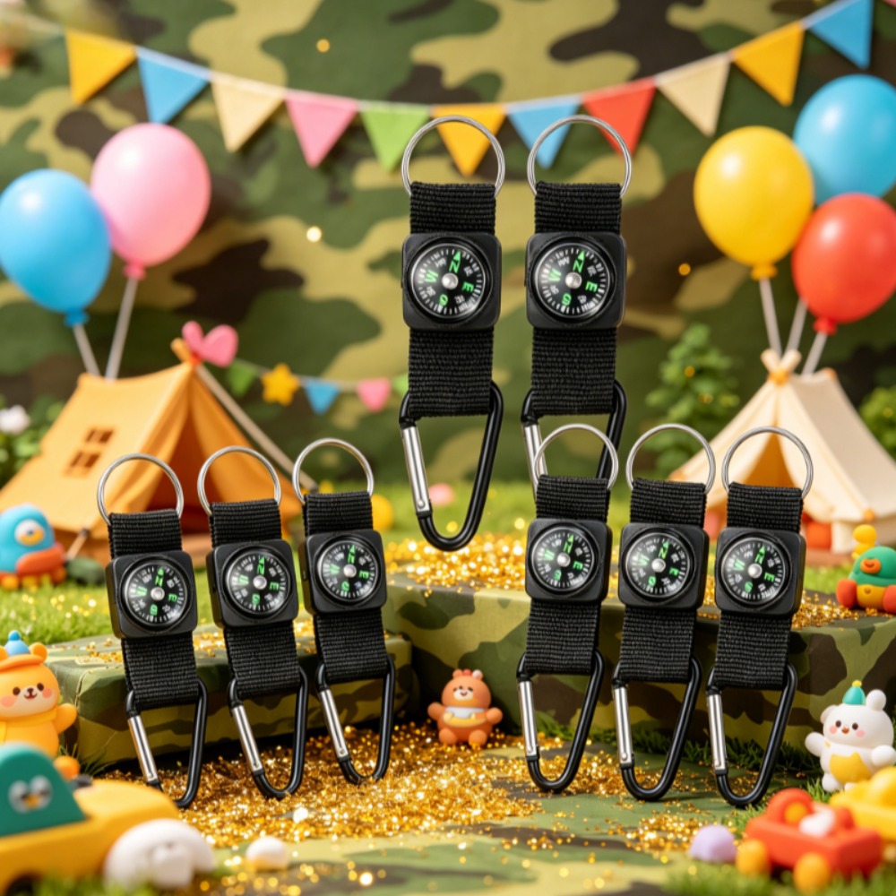 6 Peças de Bússolas Pretas com - Outdoor Adventure Birthday Party avaliação e preço
