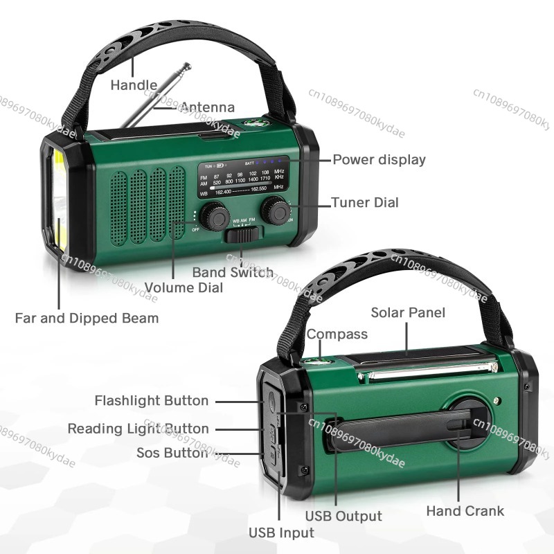 Rádio Meteorológico de Emergên - Emergency Radio Solar avaliação e preço