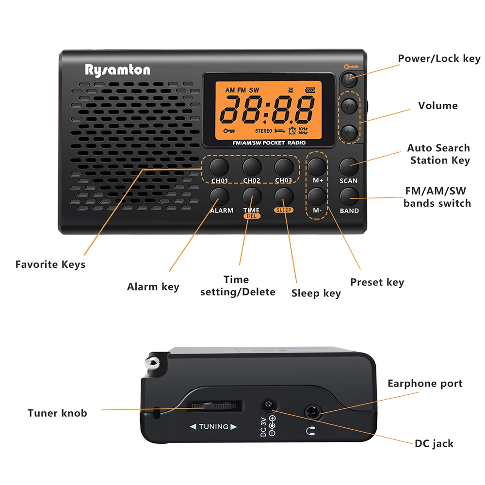 Rádio de bateria portátil fm,  - Emergency Radio Solar avaliação e preço