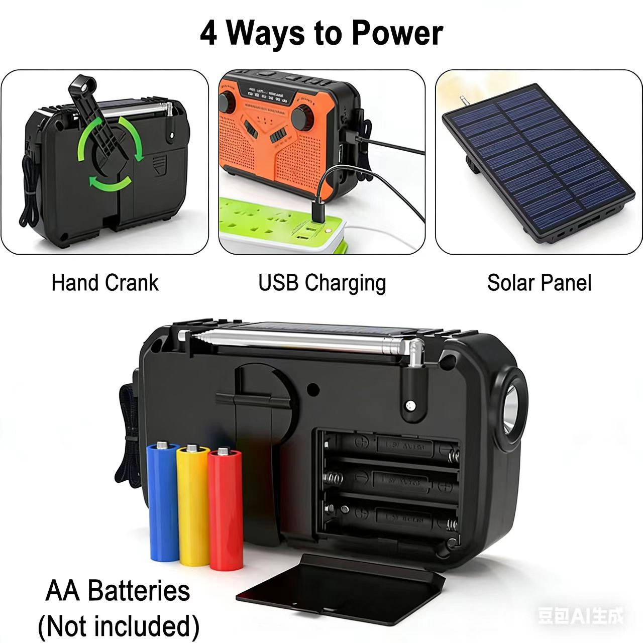 Rádio Solar Portátil AM/FM com - Emergency Radio Solar avaliação e preço