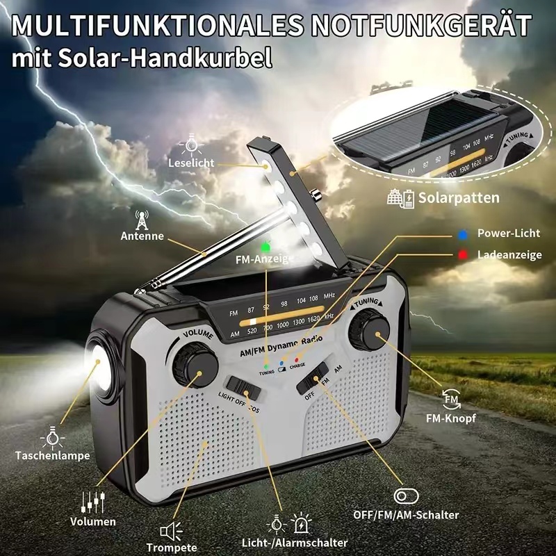 Rádio Solar Portátil AM/FM com - Emergency Radio Solar avaliação e preço