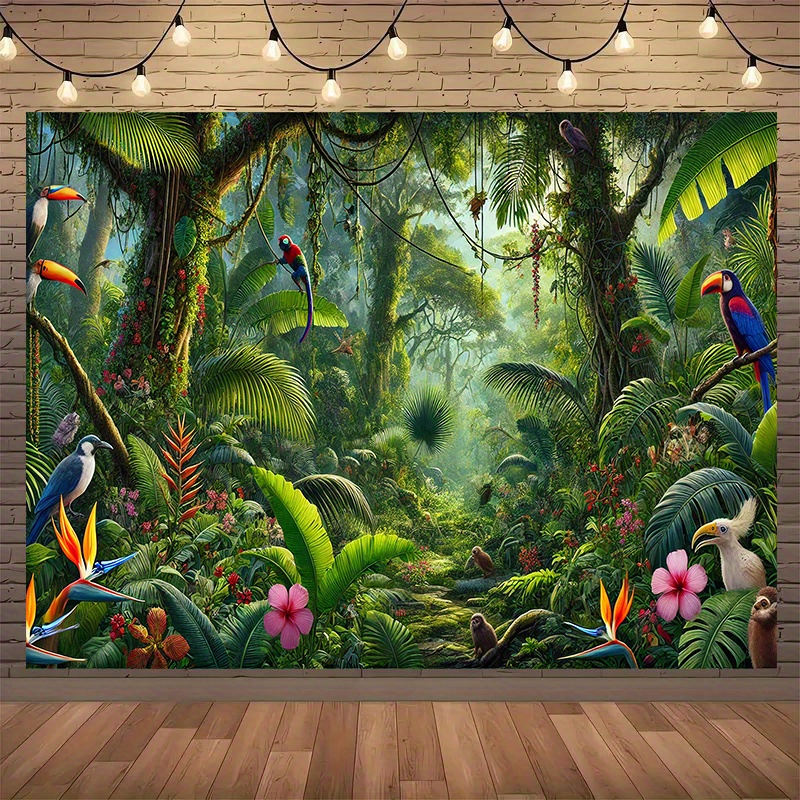 1pc selva aventura fundo banne - Outdoor Adventure Birthday Party avaliação e preço